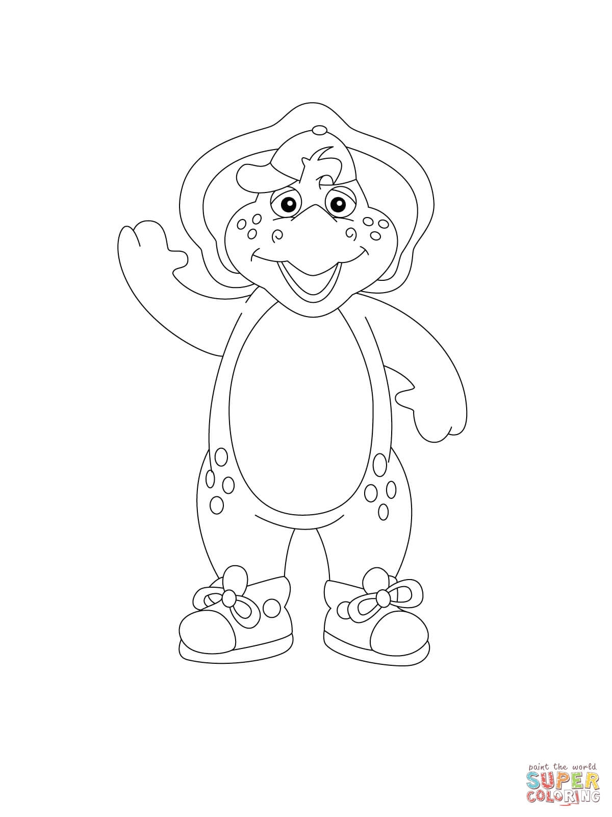 barney and friends colouring pages