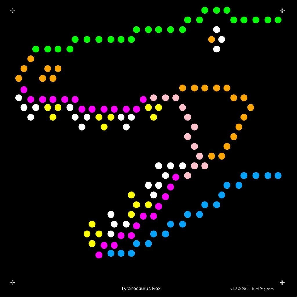 Basic Fun Dinosaur Lite Brite Refill Templates 10 Sheets 7x8 Inch Patterns For Basic Fun Lite Brite Classic Lite Brite Patterns