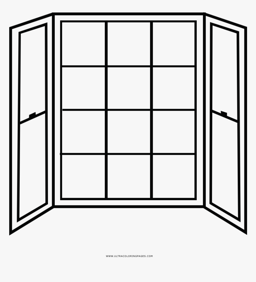 Bay Window Coloring Page Bay Window Outline Png Transparent Png Kindpng