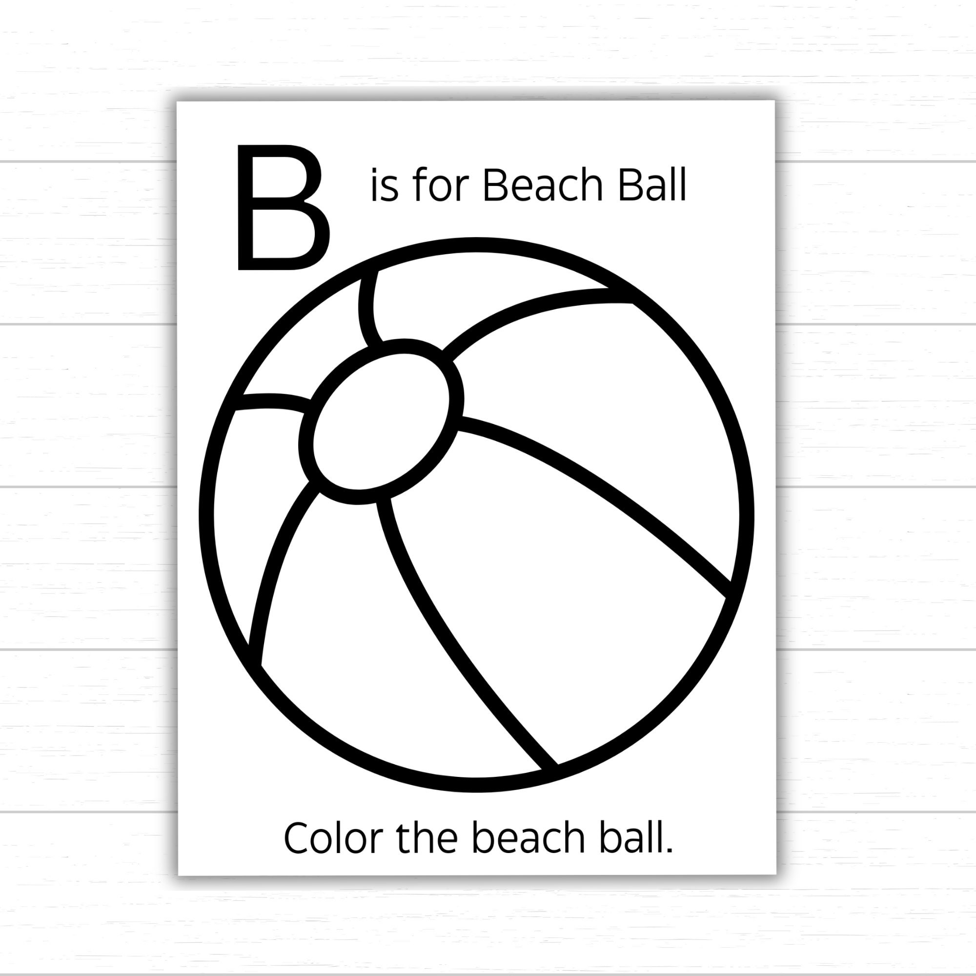Beach Ball Activity Pack Beach Ball Craft Beach Printables Summer Printables Printables For Kids Summer Craft Beach Craft Etsy