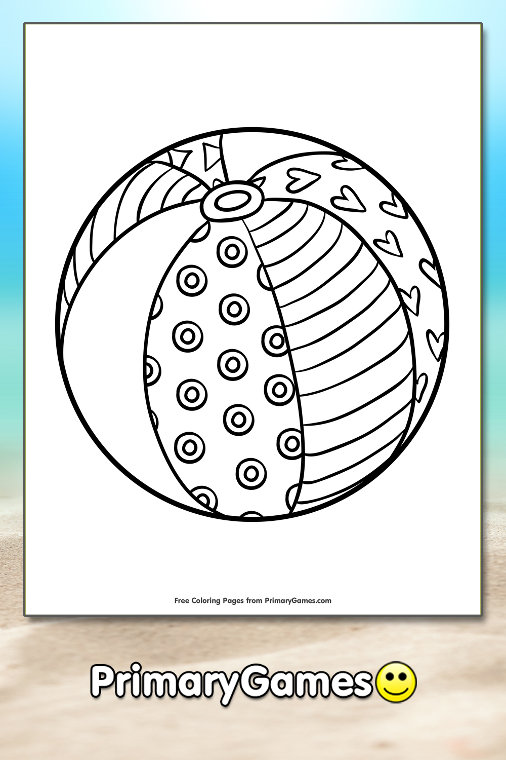 beach ball pictures to color