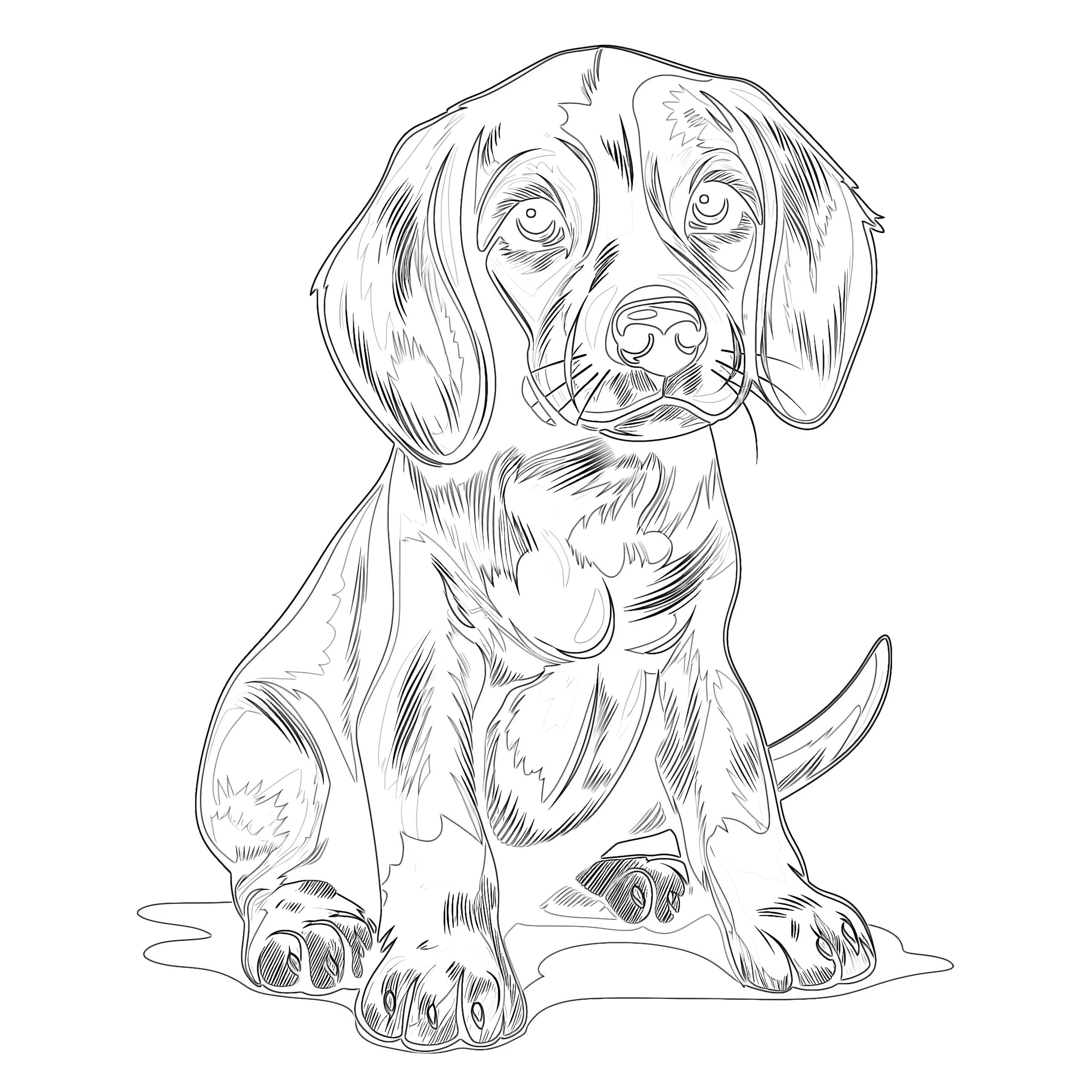 coloring pages of a beagle