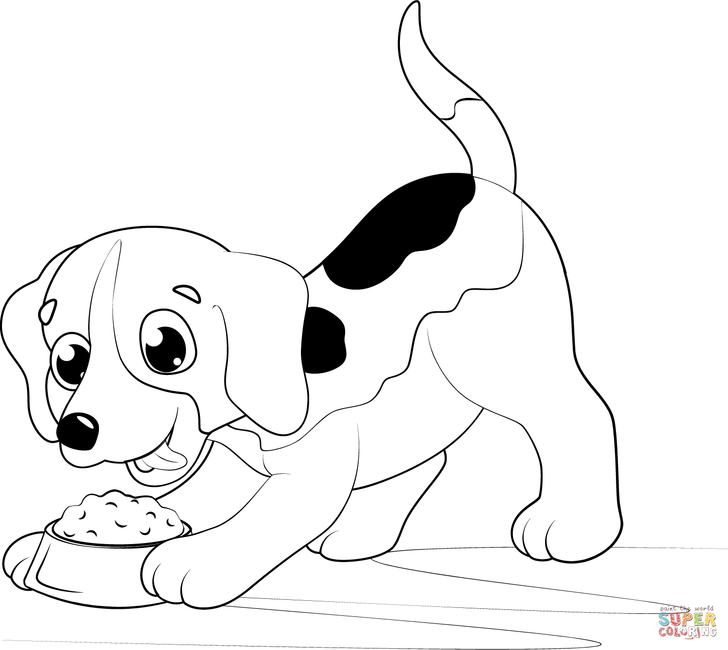 Beagle Puppy Coloring Page Free Printable