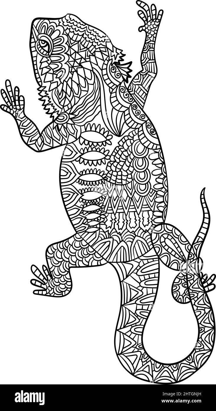 coloring pages of bearded dragons