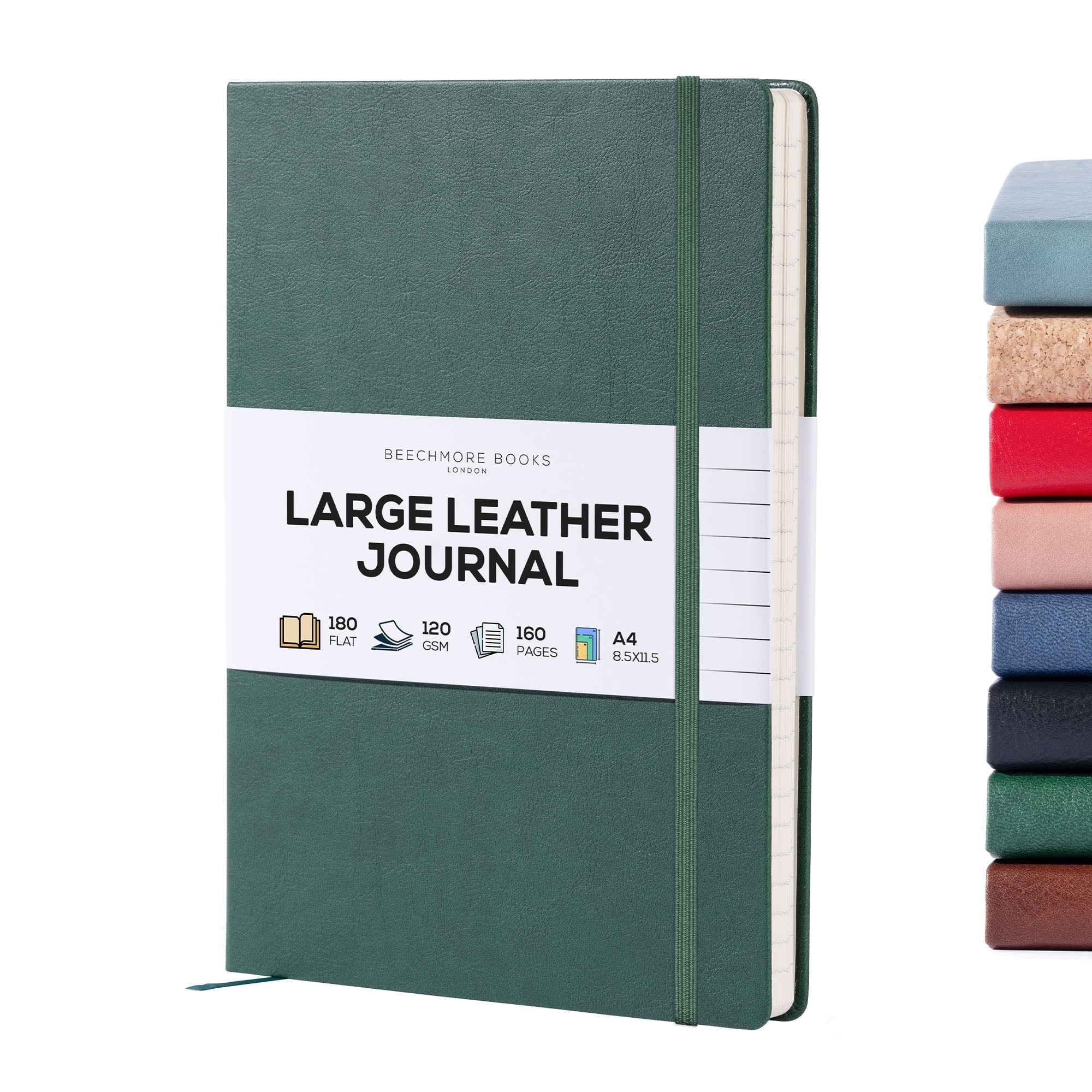 BEECHMORE BOOKS Lined Journal Notebook 8 5 X 11 5 Inch A4 160 Lined Pages Hardcover Leather Journals For Women Men Writing And Notebooks For Work 120 GSM Thick Paper Gifts Box Included Walmart