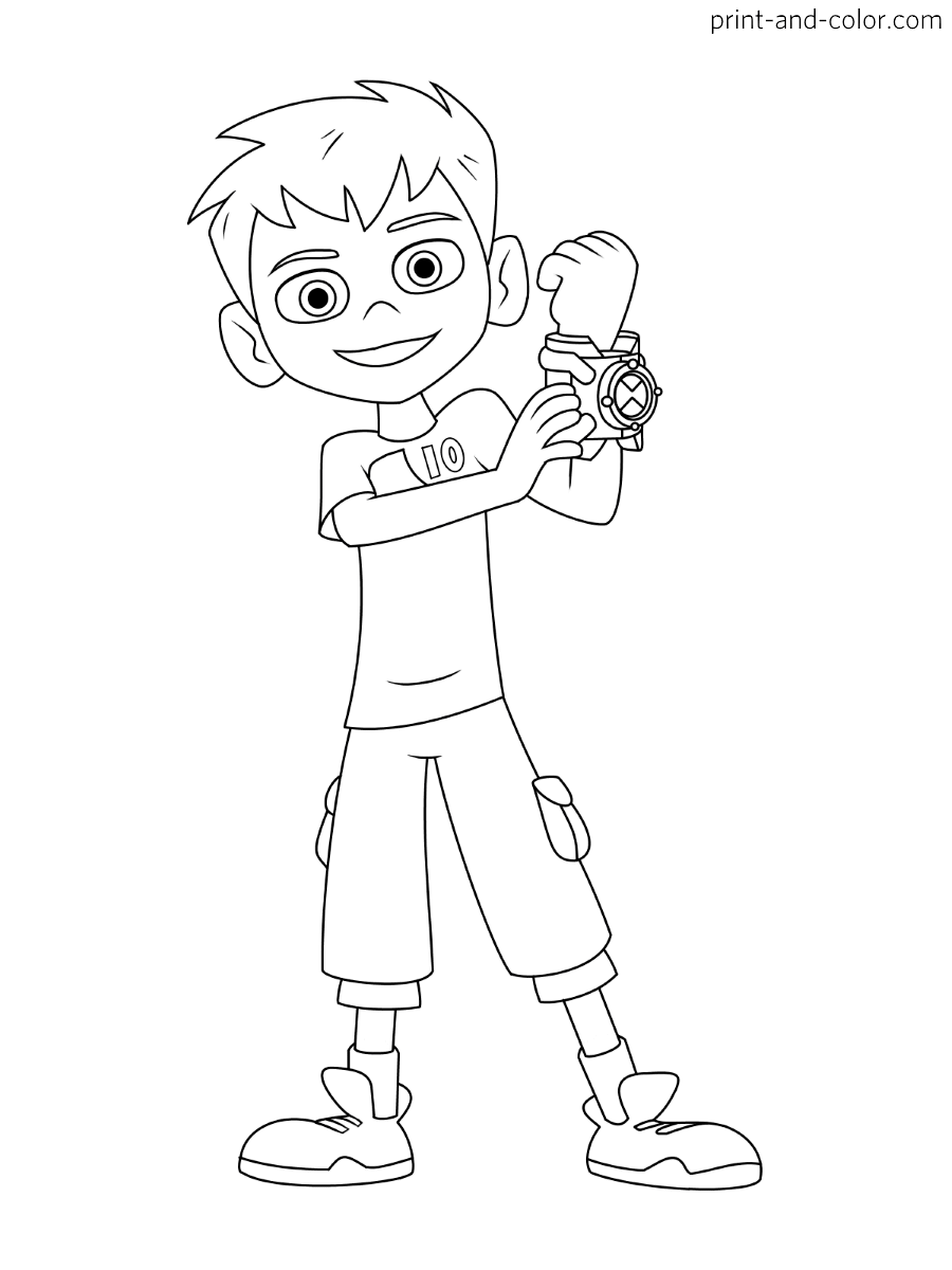 ben ten pictures to color