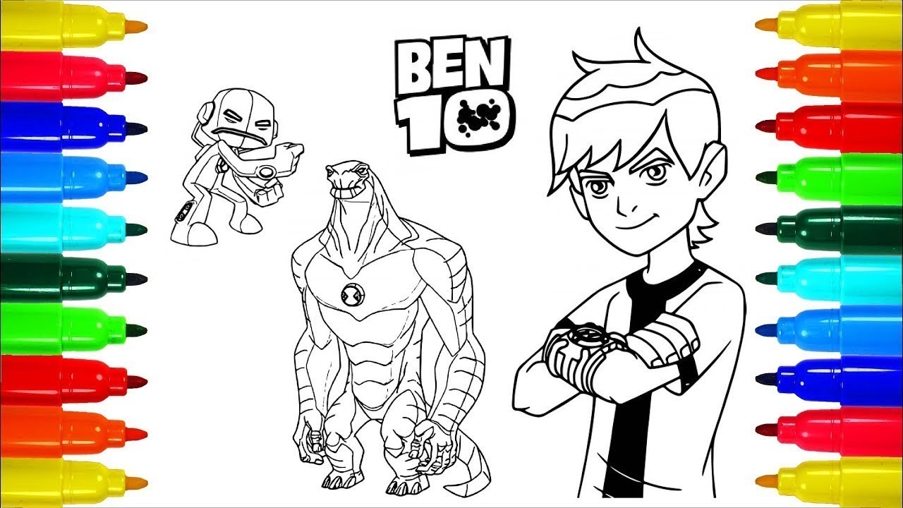 Ben 10 Colouring Page For Kids Coloring Book YouTube