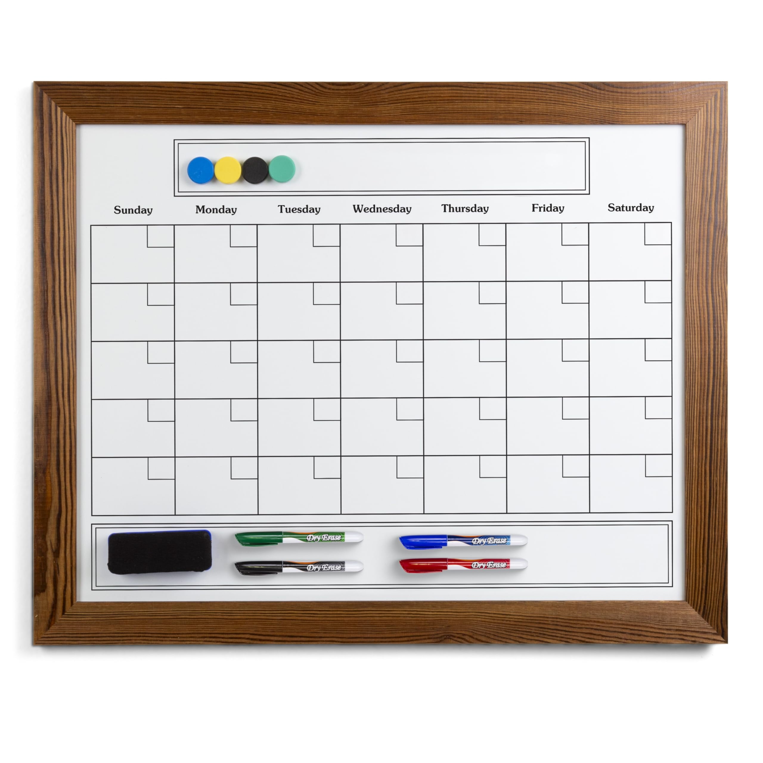 Better Office Products Dry Erase Magnetic Whiteboard Calendar With Markers Eraser And 4 Magnets Walmart