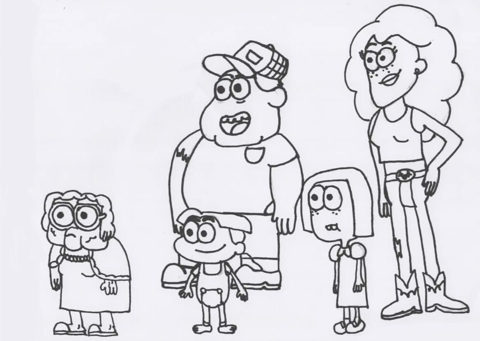 Big City Green Coloring Big City Green The Green Family Cricket Green Tilly Green Nancy Green Bill Green Alice Green Etsy