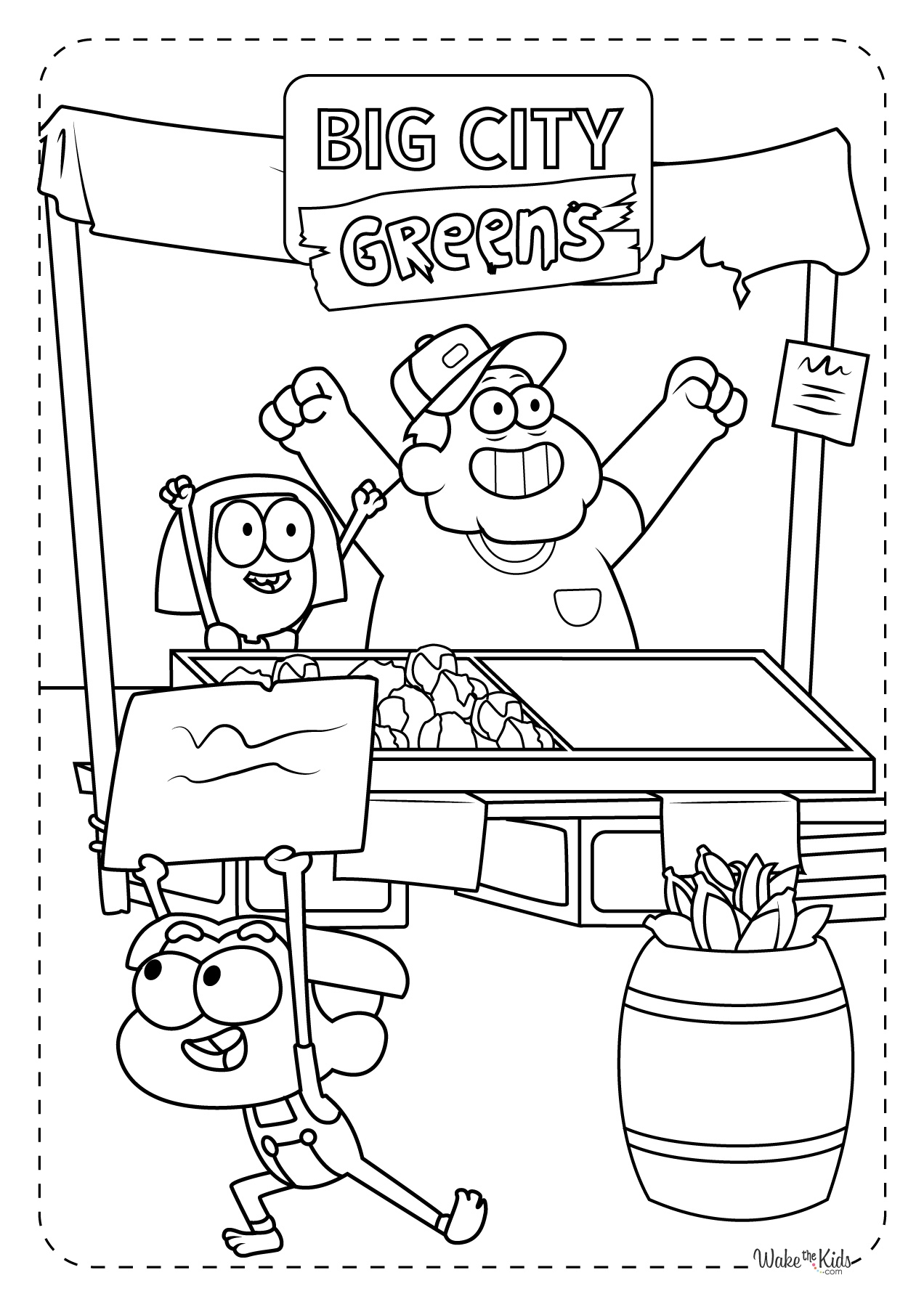 Big City Greens Coloring Pages Free Printable PDFs WakeTheKids