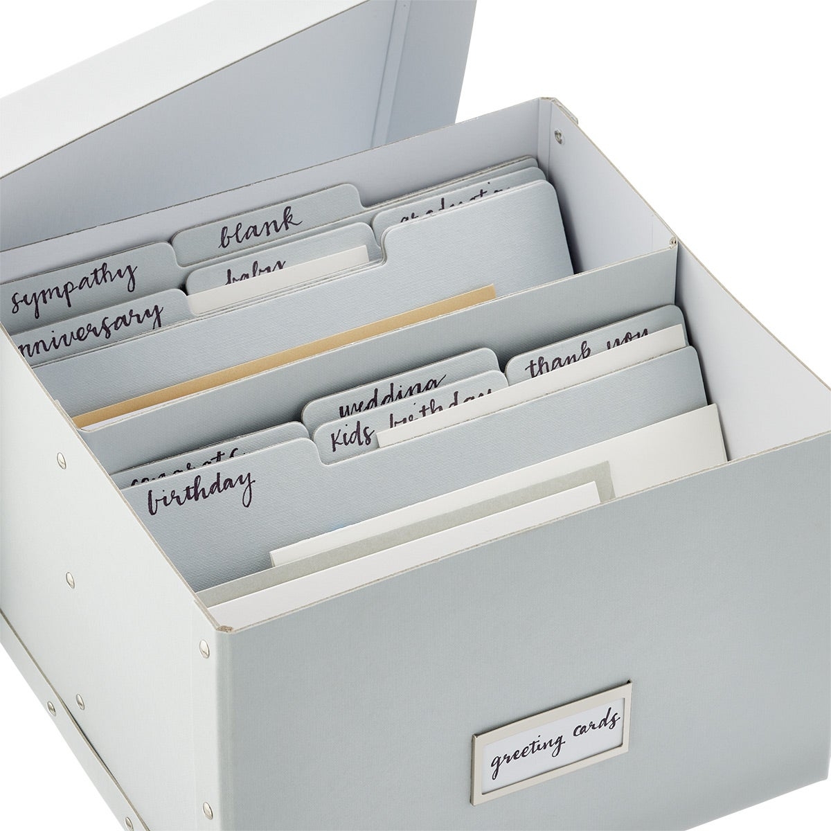 Bigso Light Grey Greeting Card Organizer The Container Store
