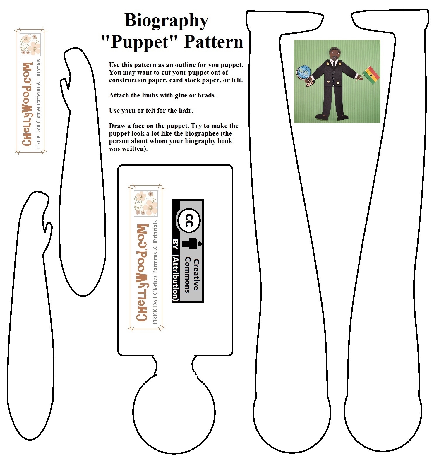 Biography Puppet Pattern And An Ironic BackToSchool story Free Doll Clothes Patterns