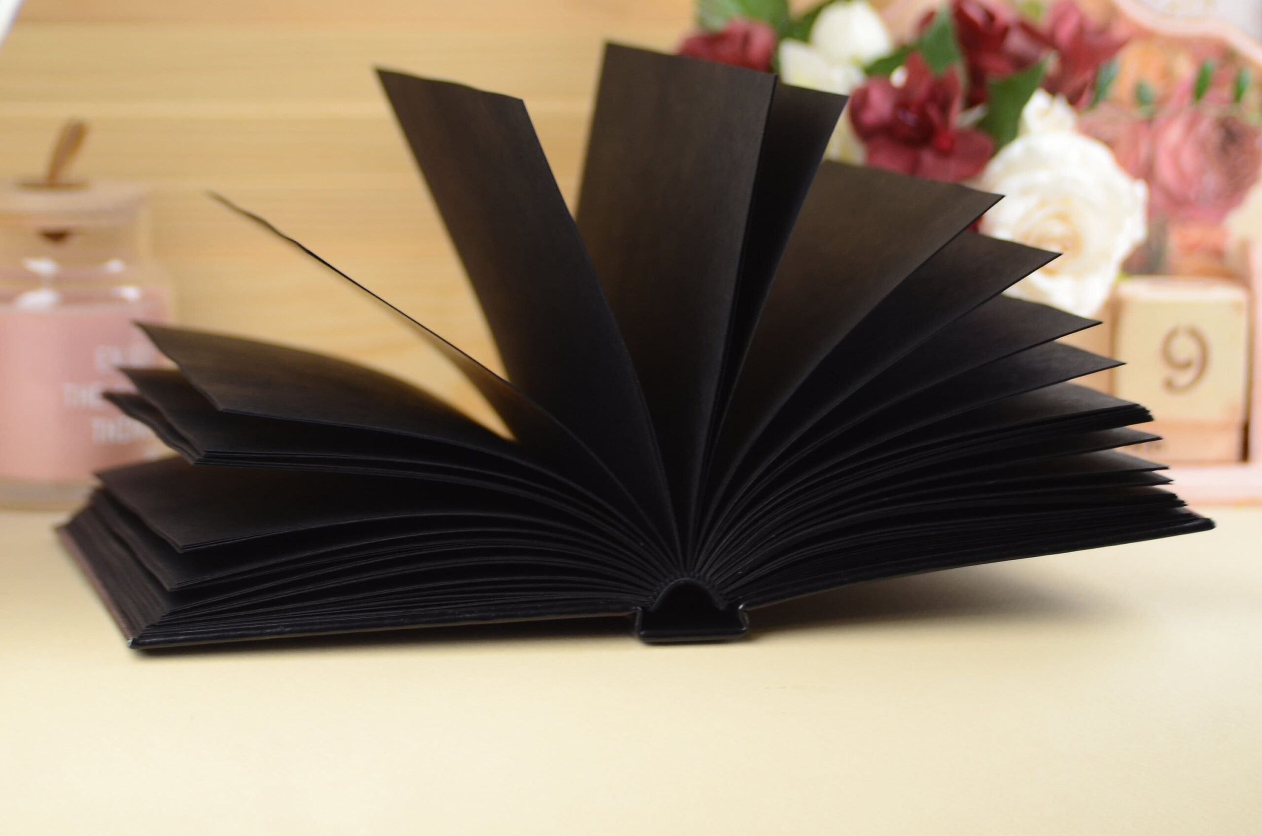 Black Hardcover Notebook With Black Pages Black Paper Notebook Sketchbook A5 Include White Ink Pen Art Journal Handmade Christmas Gift Etsy