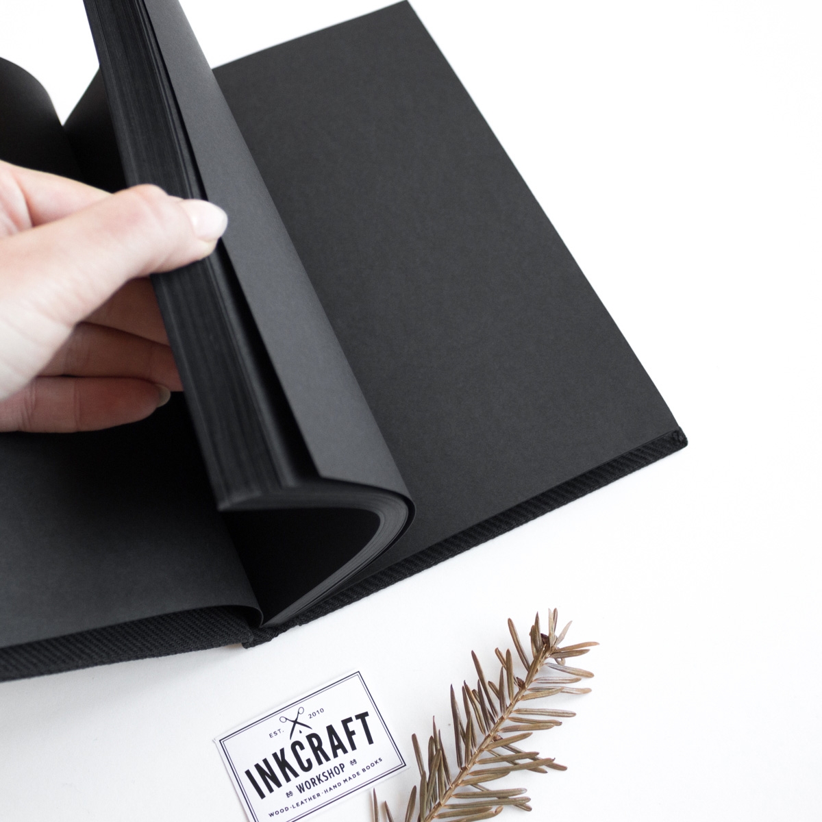 Black Paper Hardcover Handmade Notebook InkCraft Workshop