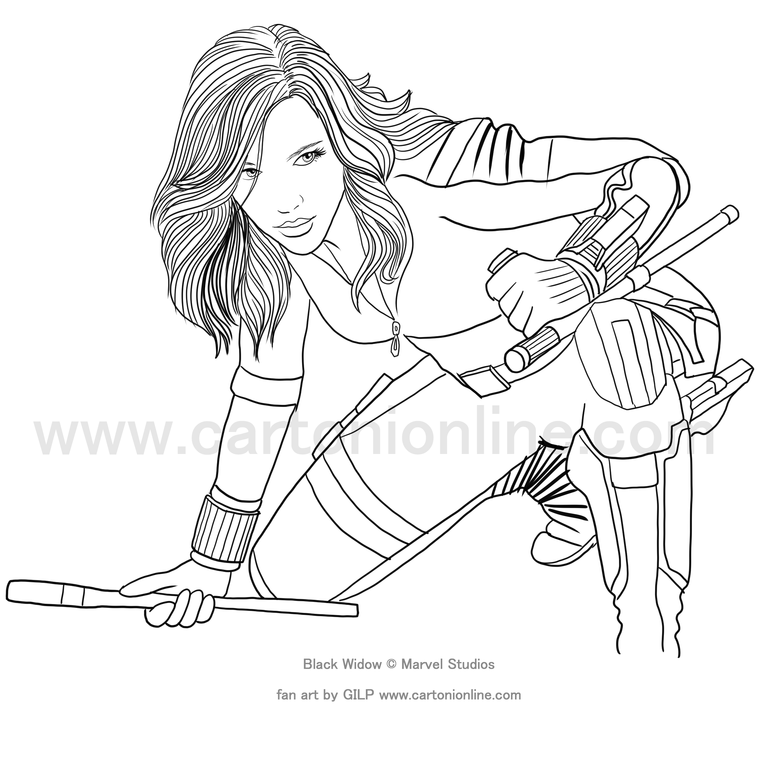 Black Widow movie Coloring Pages