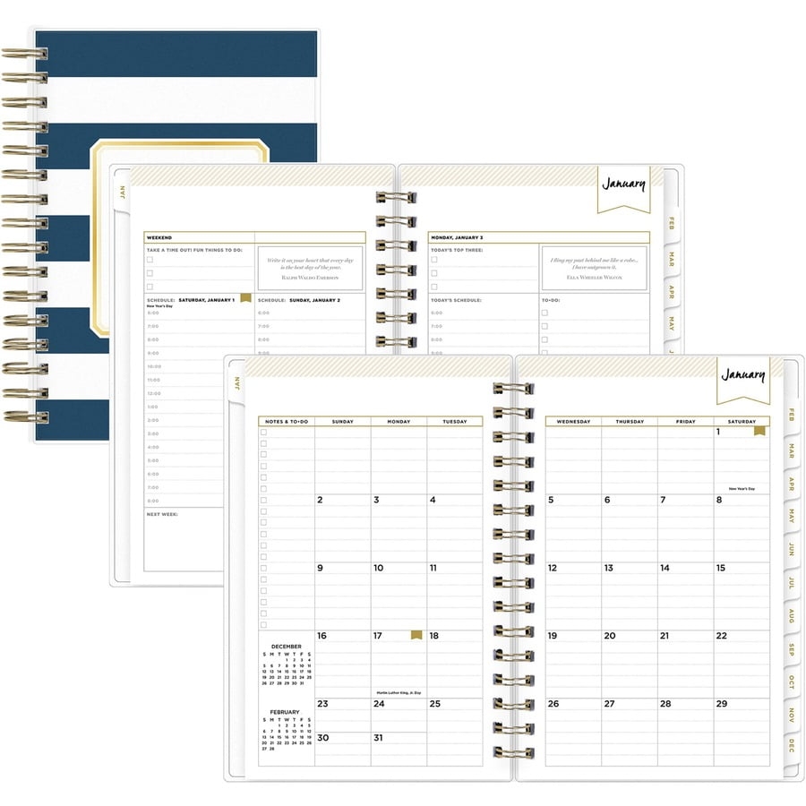 Blue Sky BLS103623 Day Designer Navy Strip Weekly Monthly Planner 1 Each Multi Walmart