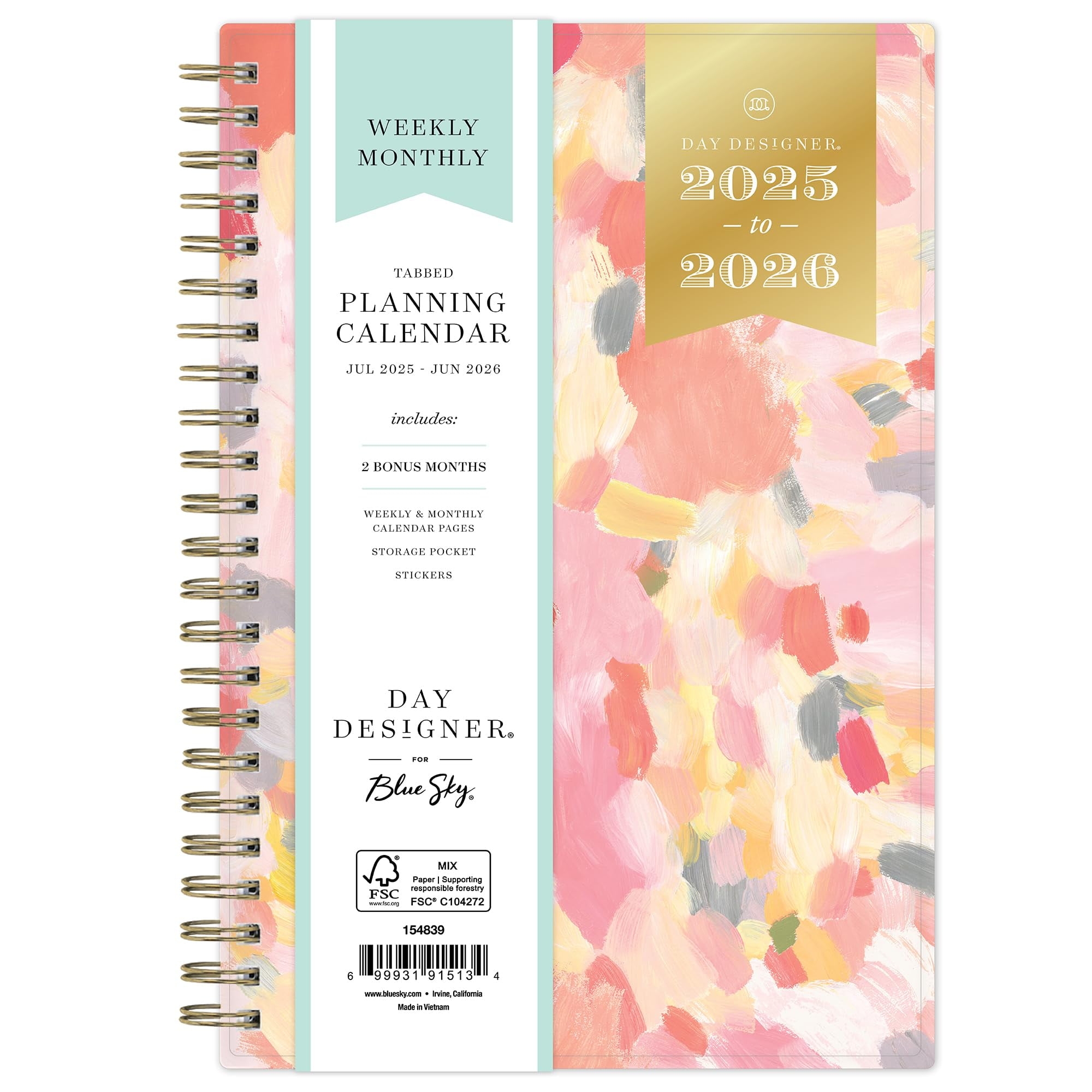 Bluesky Planner 2026 Blue Sky Day Designer 2025 2026 Weekly And Monthly Academic Year Yearly Planner 2025 2026