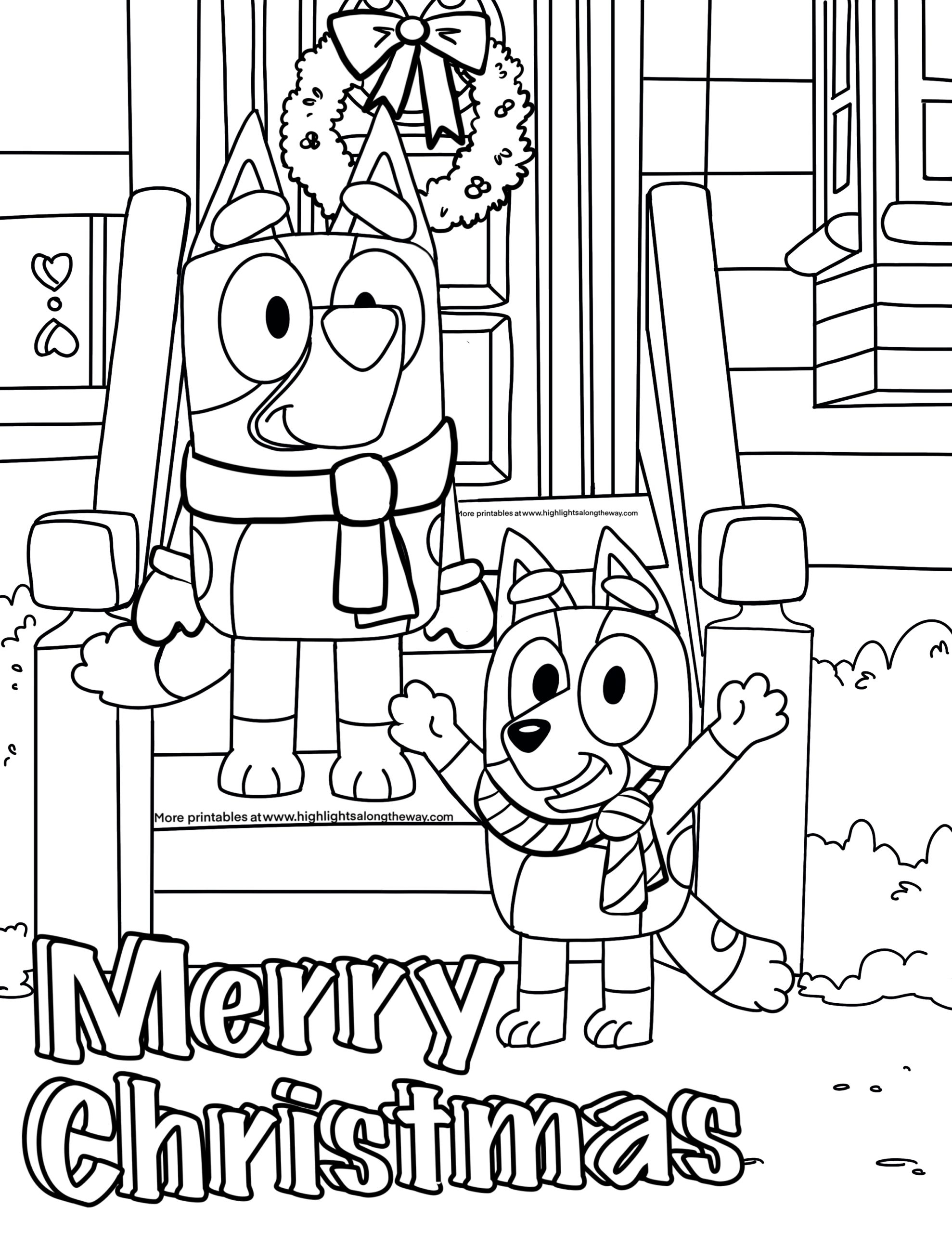 free printable bluey coloring page