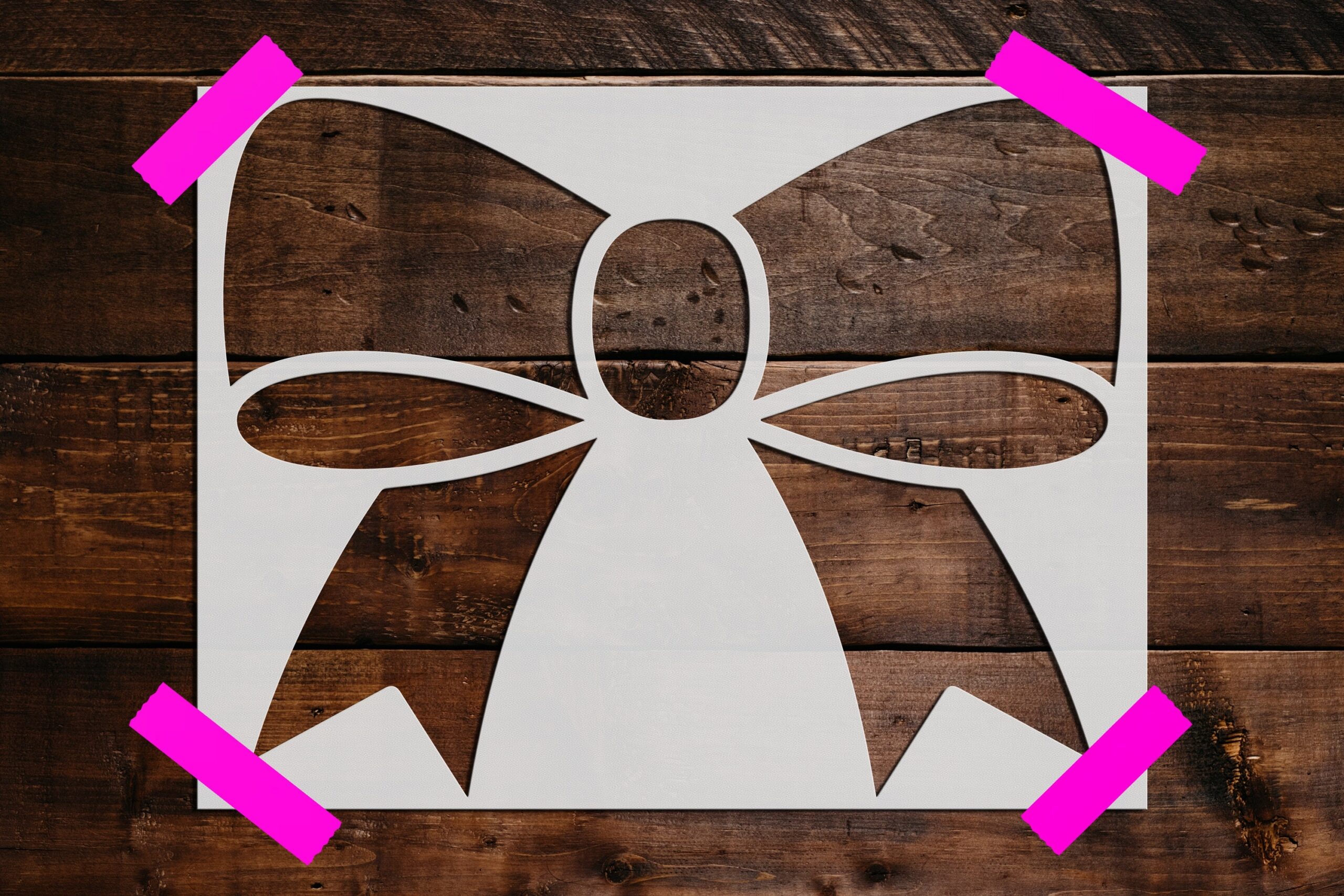 Bow Stencil Reusable Bow Stencil DIY Craft Stencil Large Bow Stencil Wall Stencil Christmas Bow Bowes Christmas Etsy