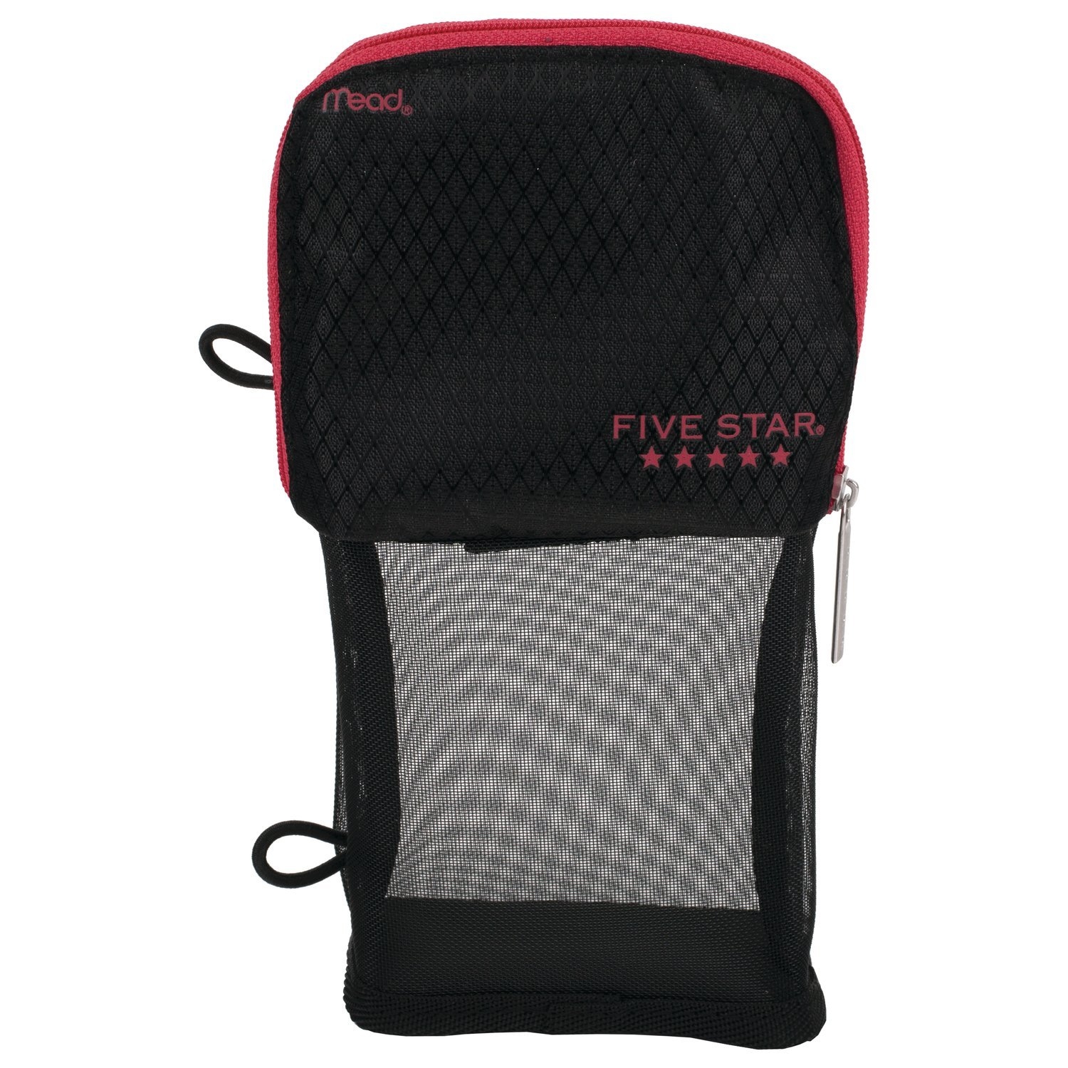 Brandclub Five Star Pencil Pouch Pen Case Fits 3 Ring Binder Stand N Store Black Hot Pink 50516 