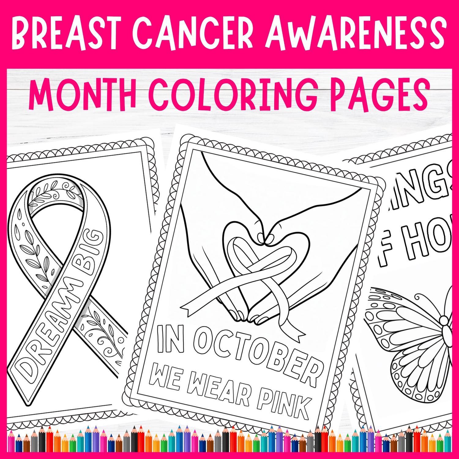 Breast Cancer Awareness Coloring Pages October Pink Ribbon Activities Breast Cancer Awareness Month Gift Idea Etsy