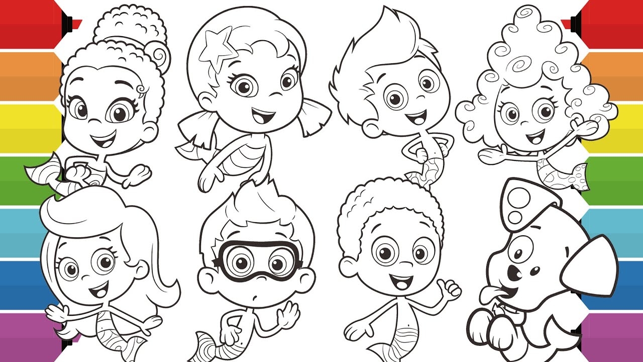 coloring pages for bubble guppies