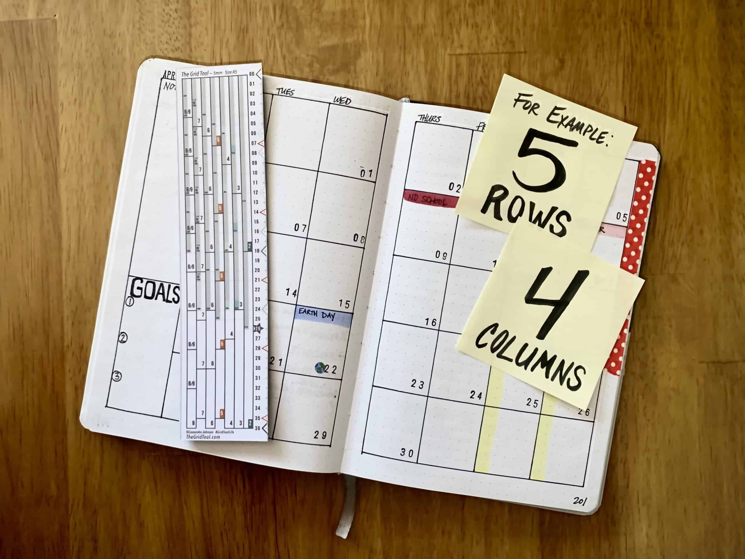 Bullet Journal Monthly Spreads Recipe 2 Page Layout The Grid Tool