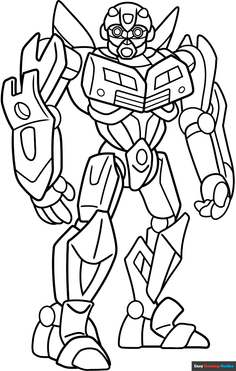 Bumblebee From Transformers Coloring Page Easy Drawing Guides