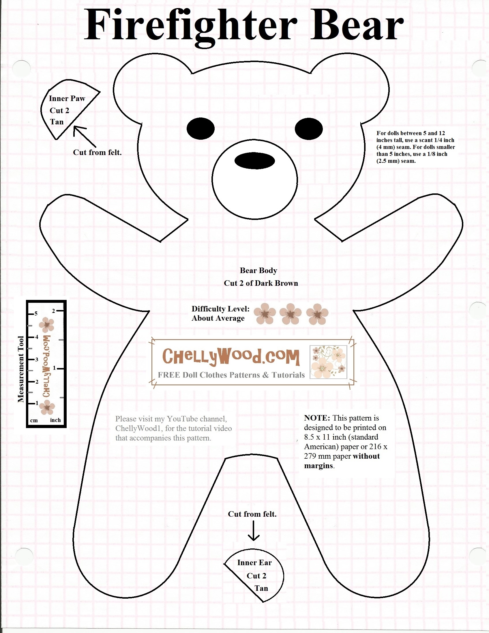 free printable stuffed animal patterns
