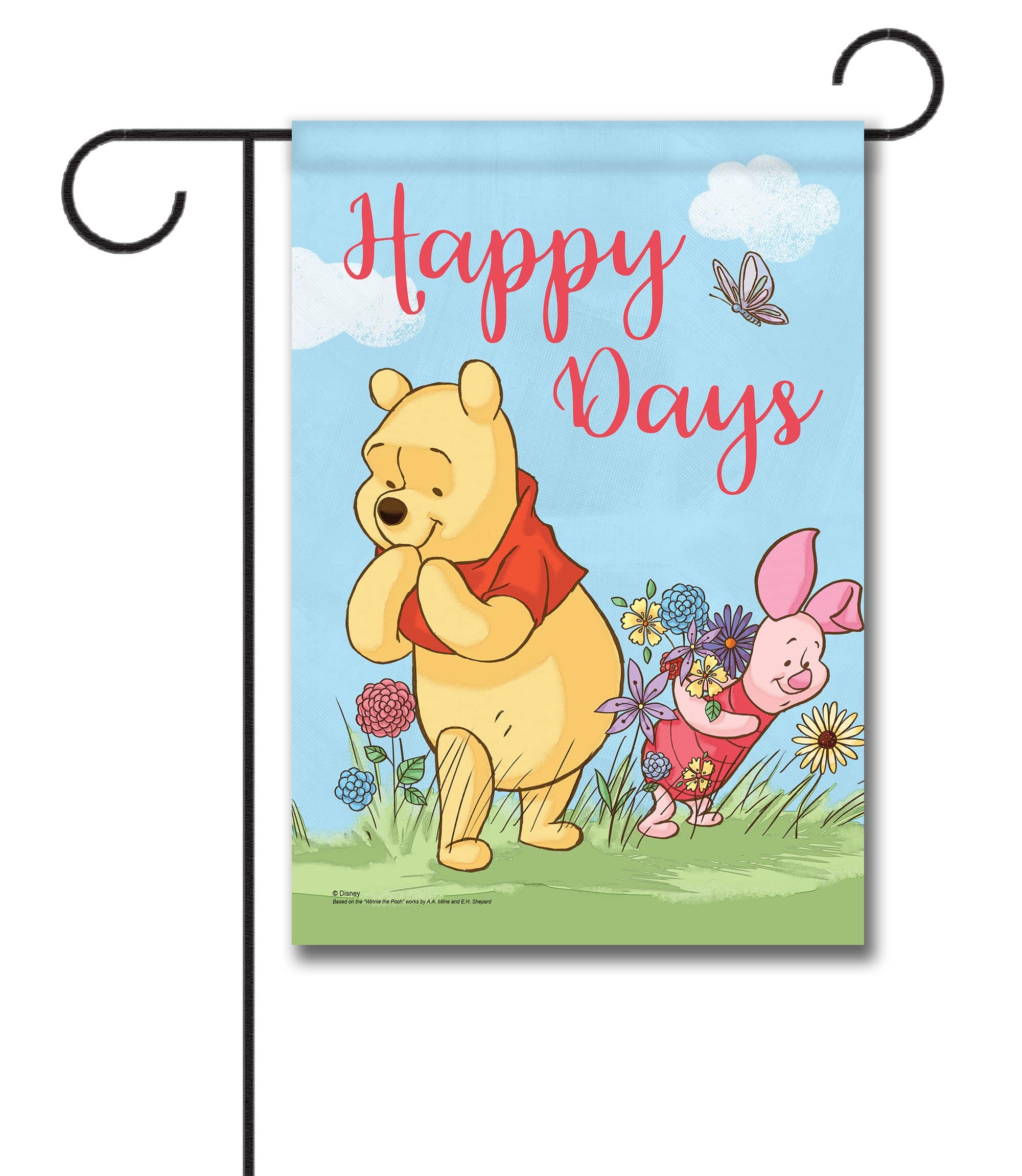 Buy Happy Days Pooh Piglet Garden Flag Flagology