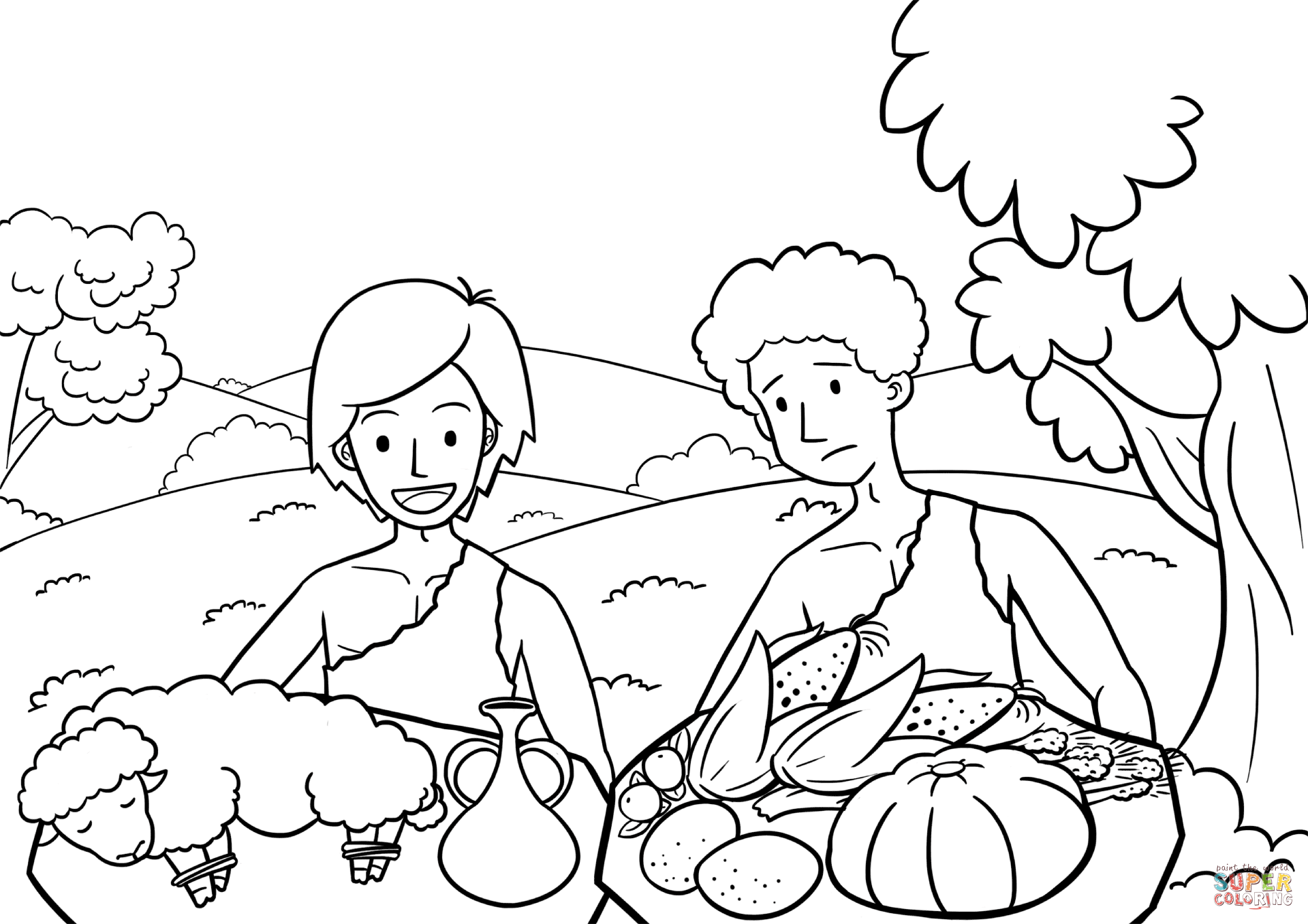 Cain And Abel 10 Free Printable Coloring Pages