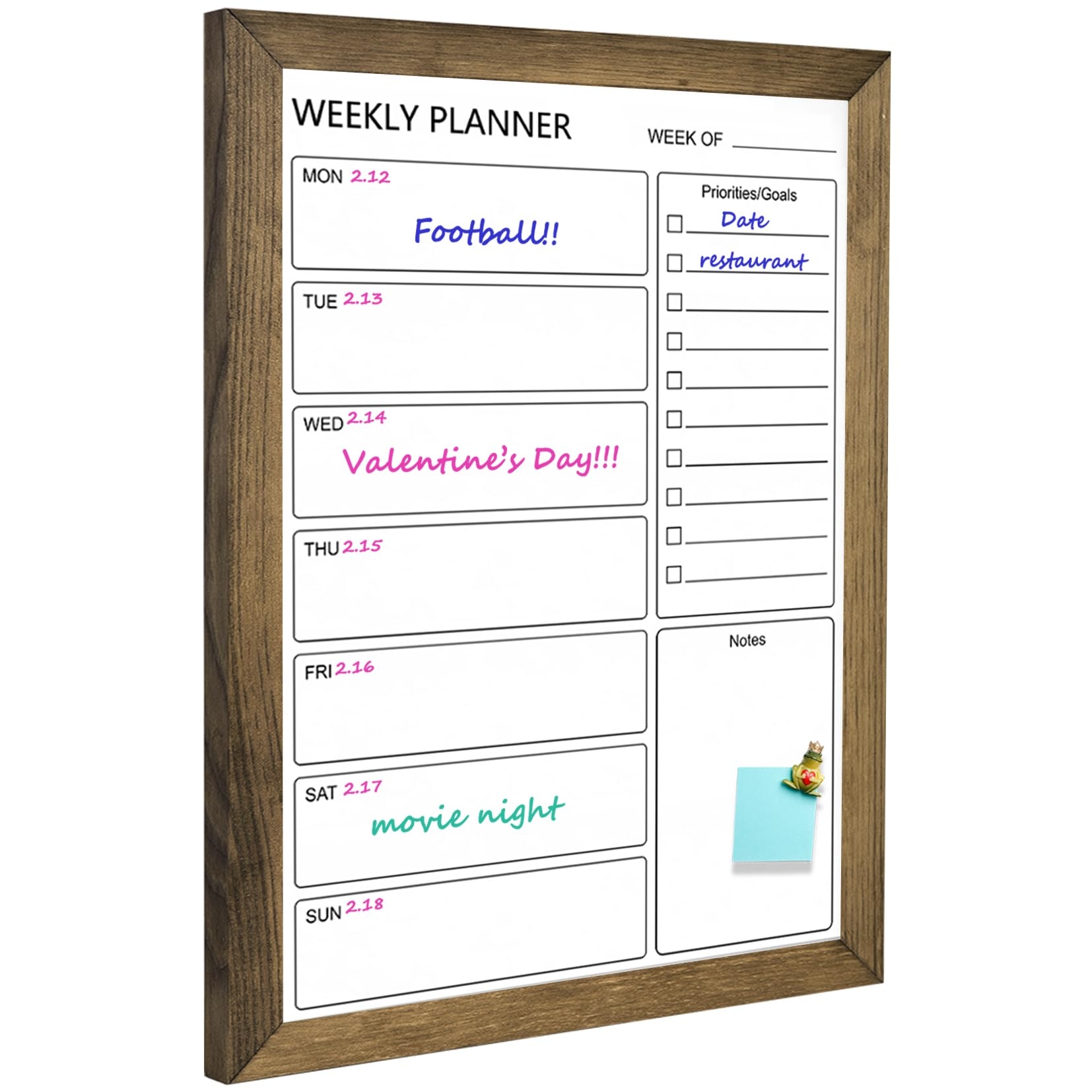 weekly calendar dry erase board