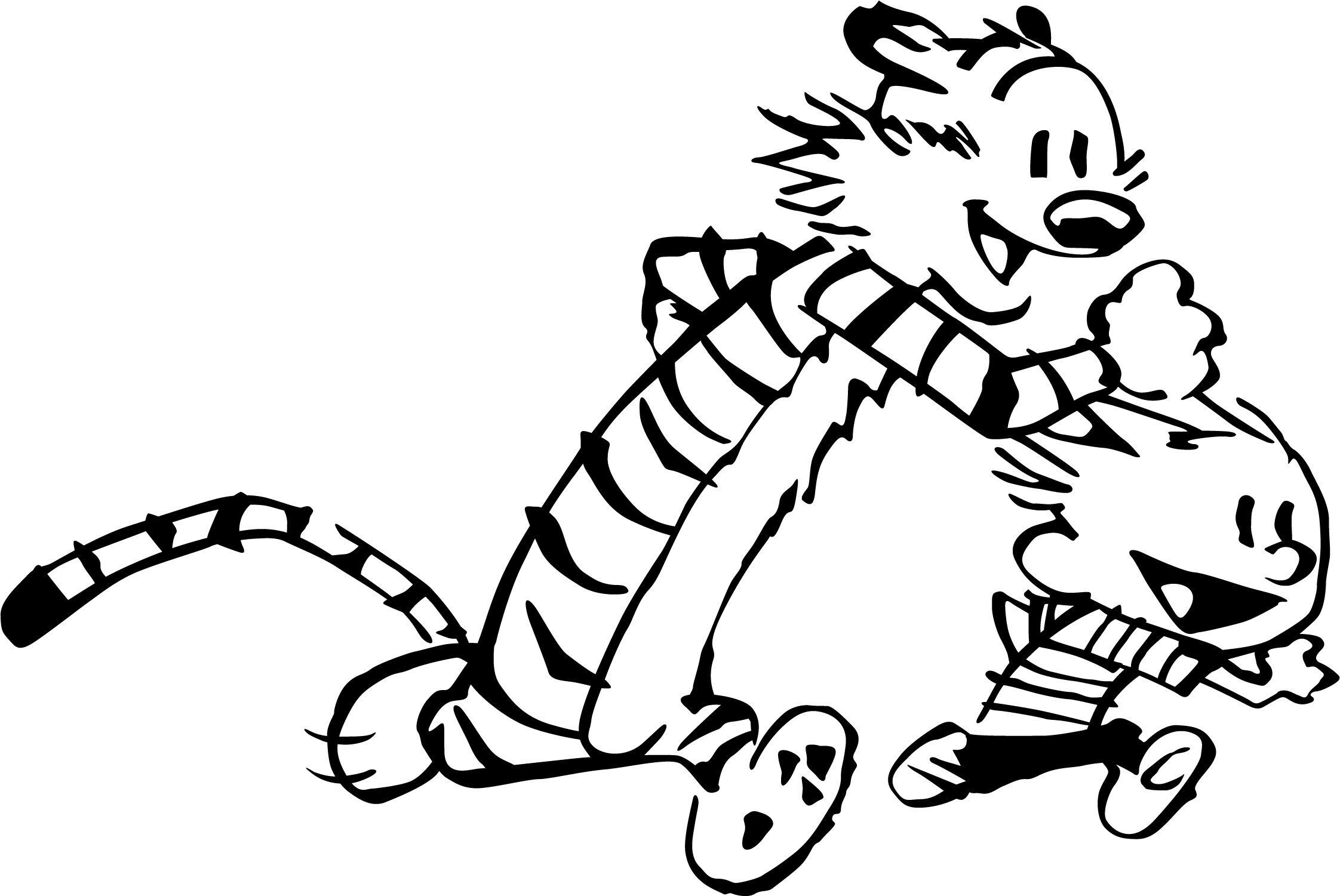 Calvin Hobbes Decal Etsy