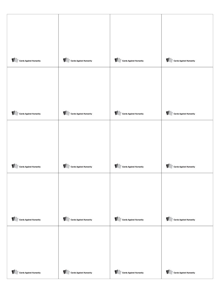 Cards Against Humanity Form Fill Online Printable Fillable Blank PdfFiller