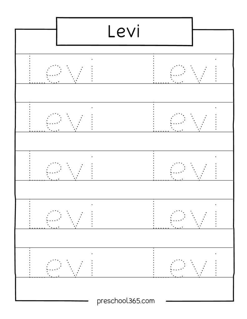 name practice sheets free