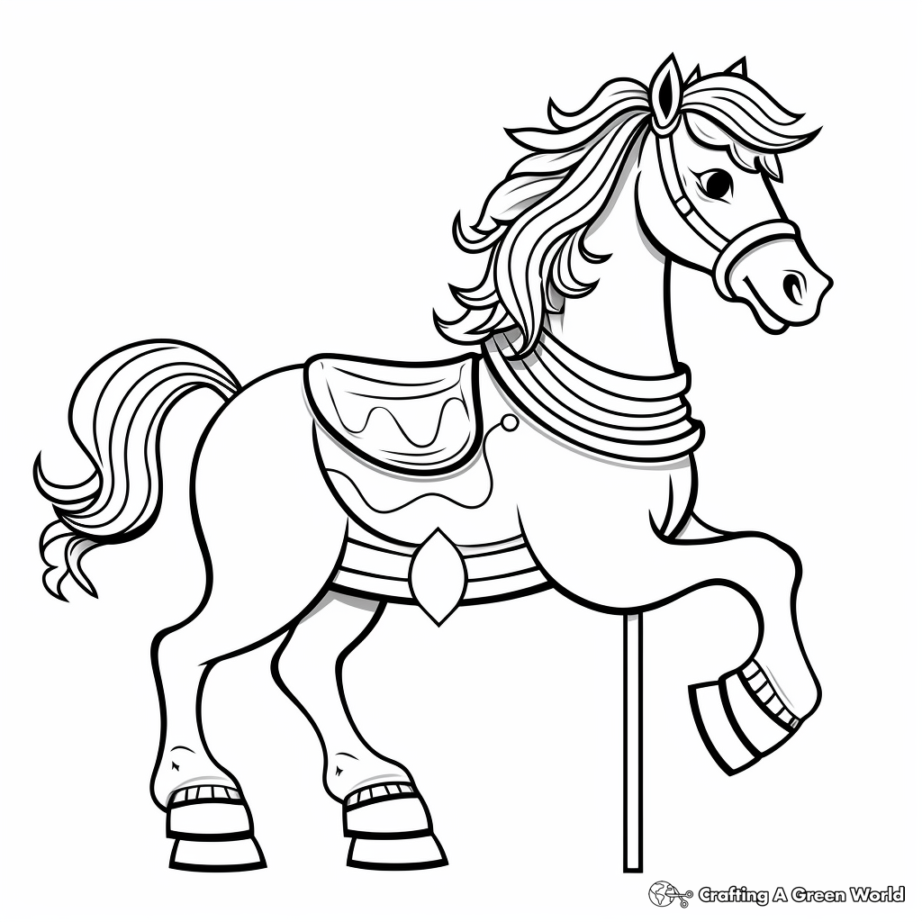 Cartoon Horse Coloring Pages Free Printable 