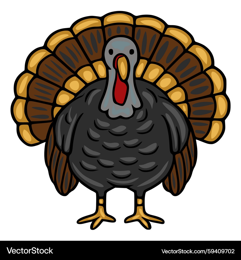 Cartoon Turkey Thanksgiving Clip Art Royalty Free Vector VectorStock