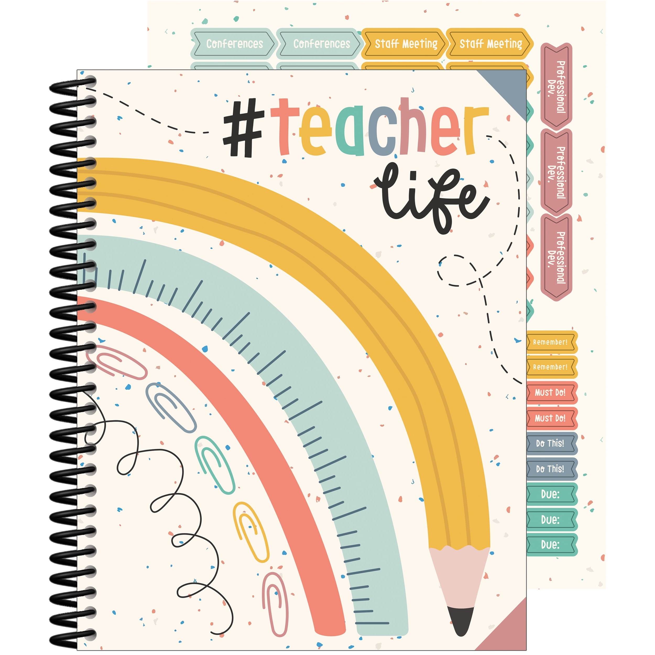 CD Carson Dellosa Happy Place Teacher Planner 128 Pages 116 Stickers Multi Walmart
