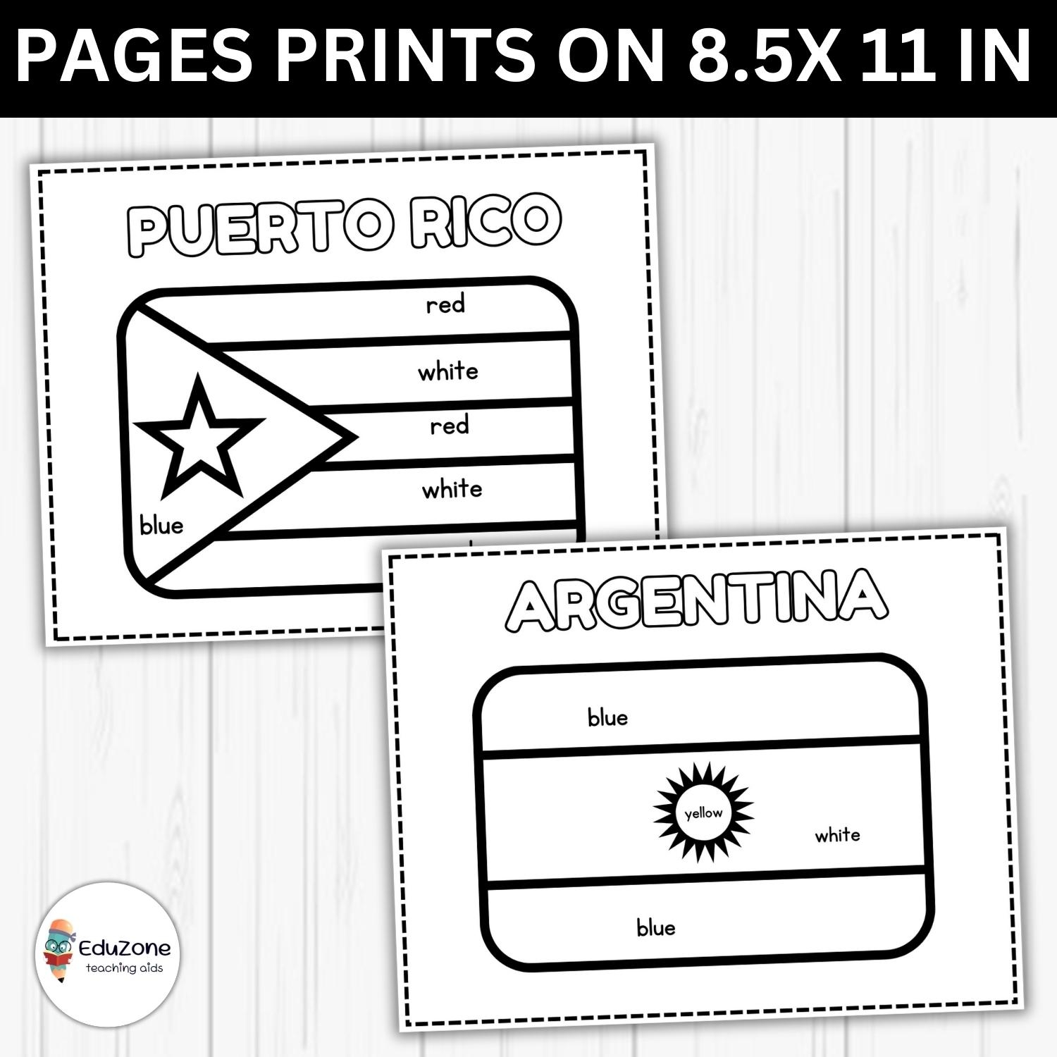 puerto rico flag to color