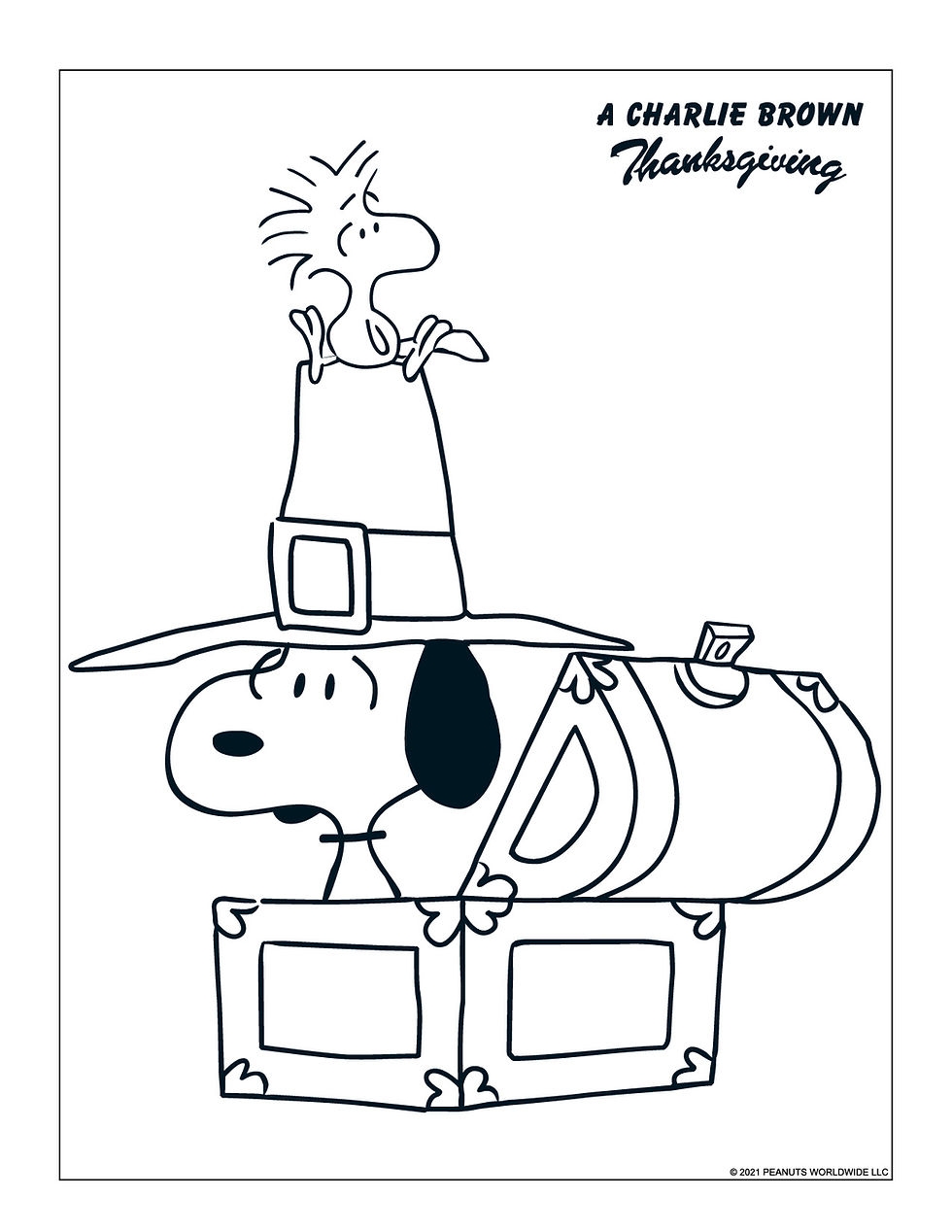 charlie brown thanksgiving coloring pages