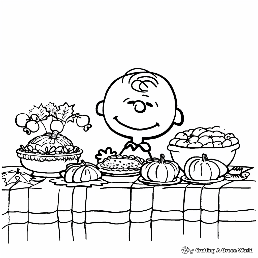 Charlie Brown Thanksgiving Coloring Pages Free Printable 