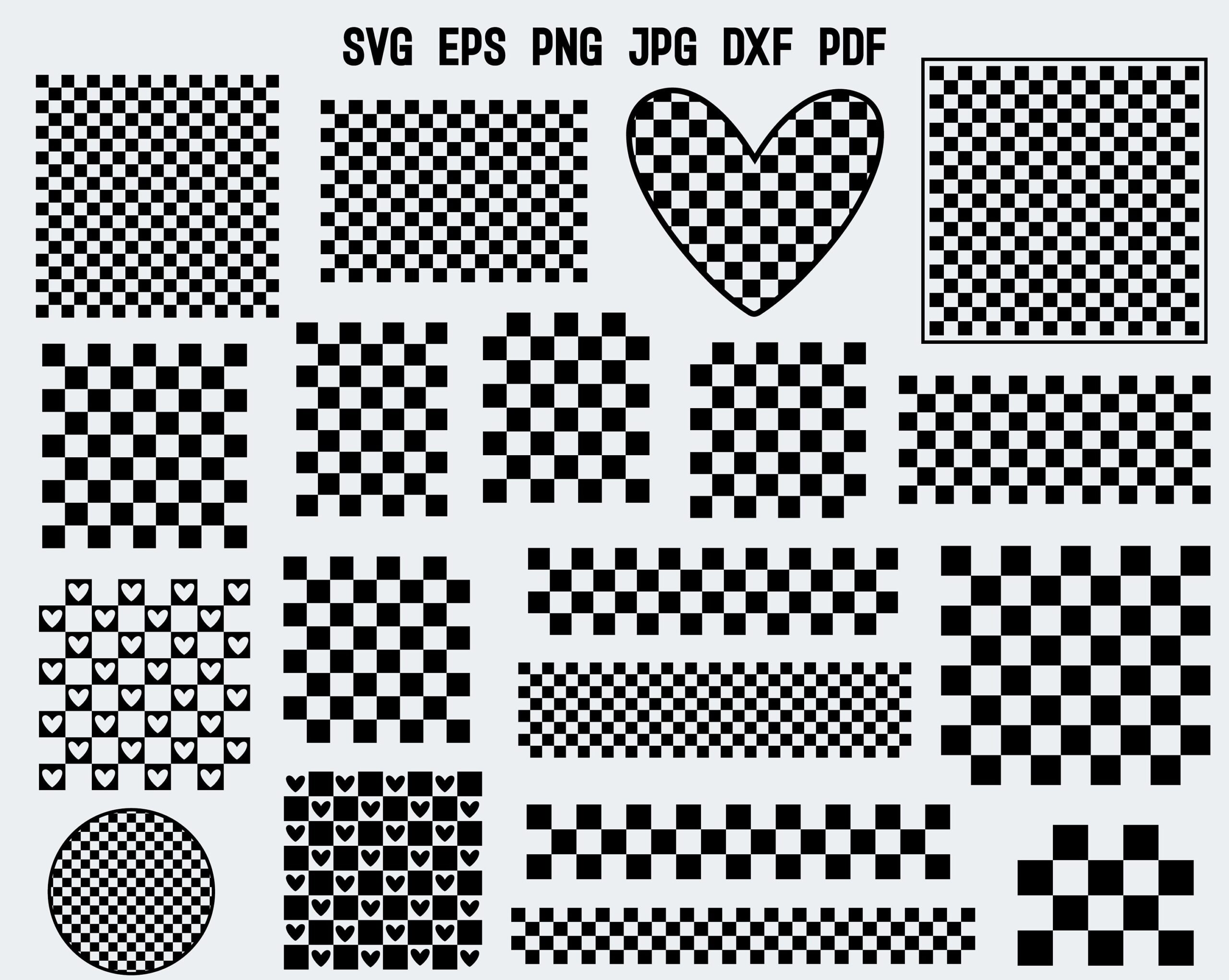 Checkered Pattern SVG Seamless Checkered Pattern SVG Checkered Pattern Cut File Cricut Clipart Silhouette Checkerboard Svg Retro SVG Etsy