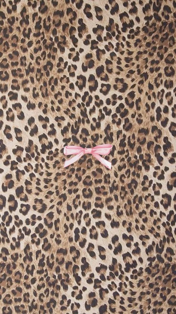 Cheetah Print Bow Wallpaper Cheetah Print Wallpaper Coquette Wallpaper Cheetah Bow Wallpaper Ios IPhone Wallpaper Y2k Wallpaper Cheetah Print Lockscreen