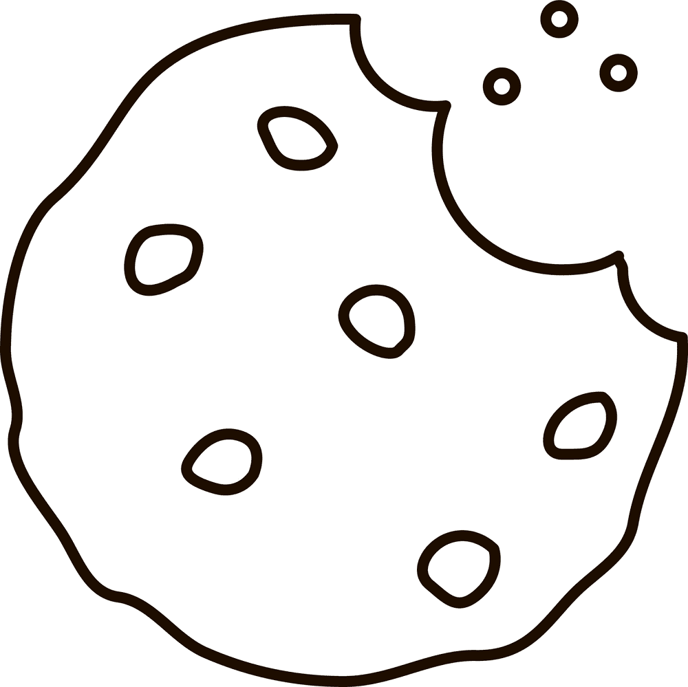 Chocolate Chip Cookie Coloring Page Free Printable