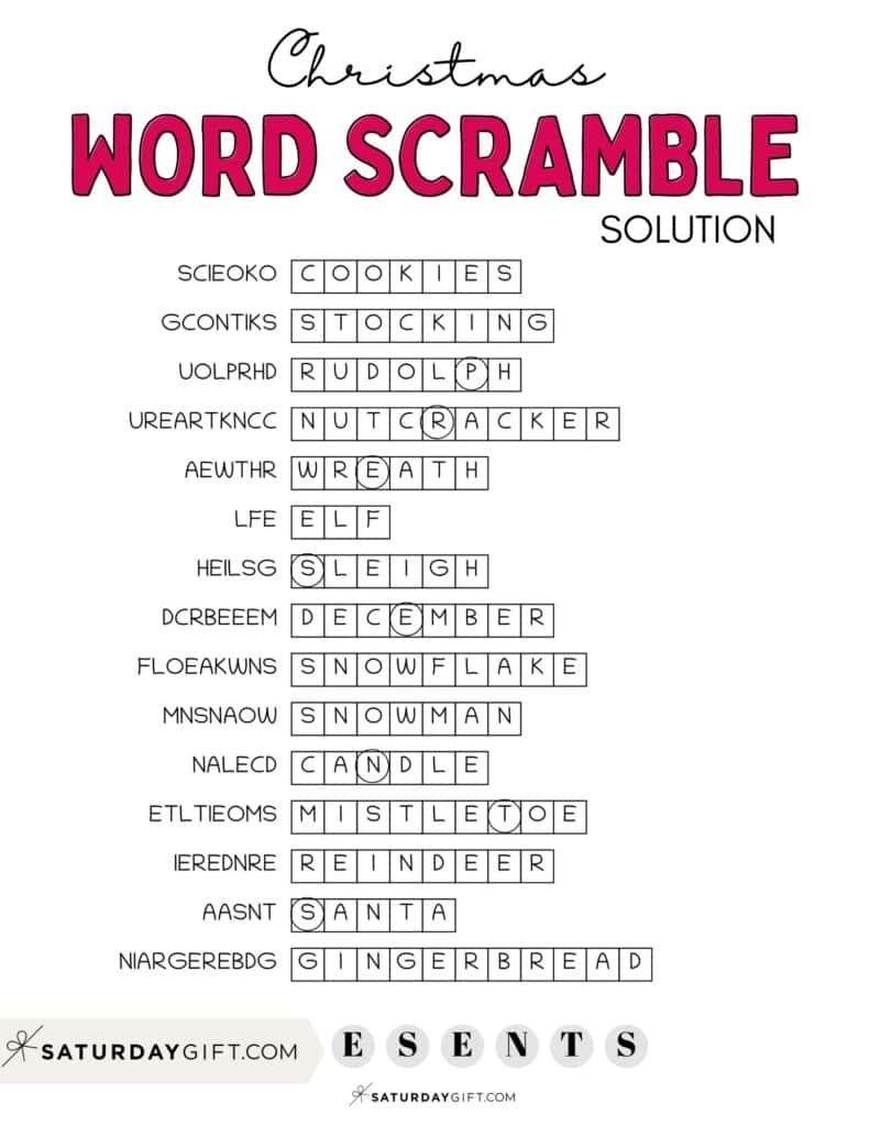 print scramble words