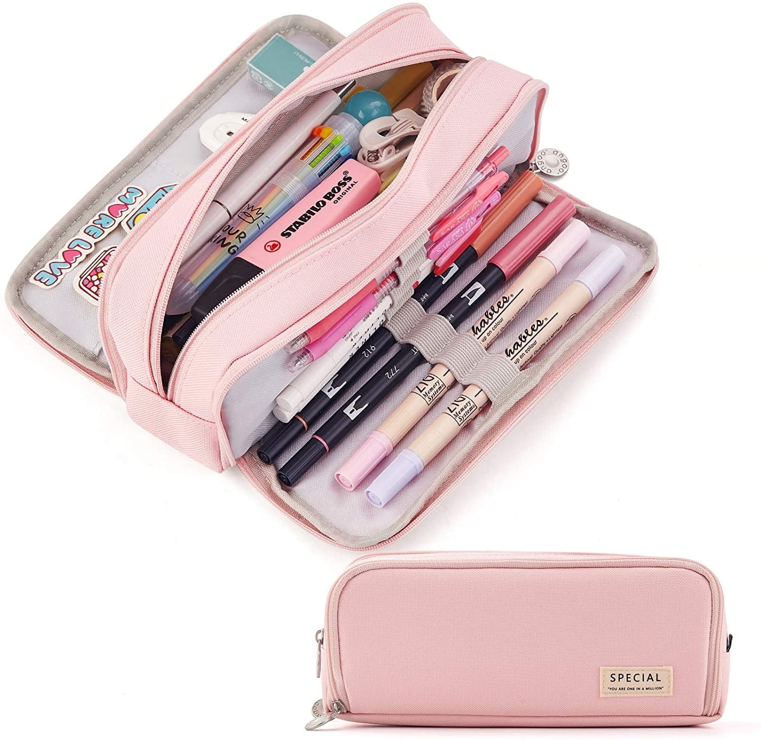 CICIMELON Large Capacity Pencil Case Durable Multi Function Storage Pouch For Teens Adults School Green Walmart Business Supplies