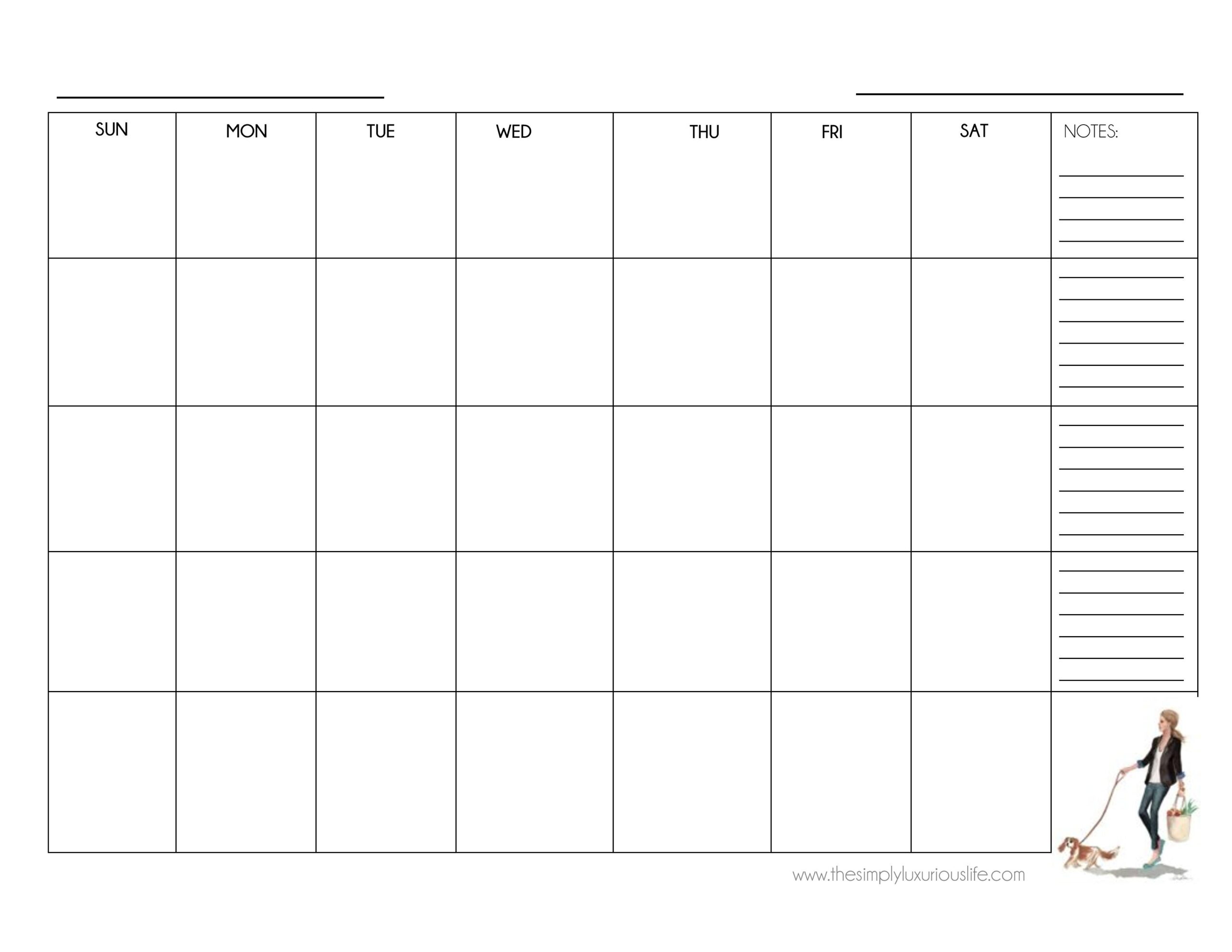 CLASSIC Monthly Calendar 2 Pages Cover Pages The Simply Luxurious Life 