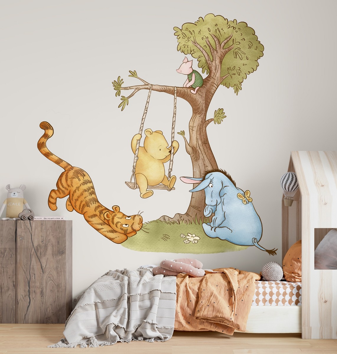 Classic Winnie The Pooh Wall Decal Kids Room Large Tree Sticker Nursery Decor EBay