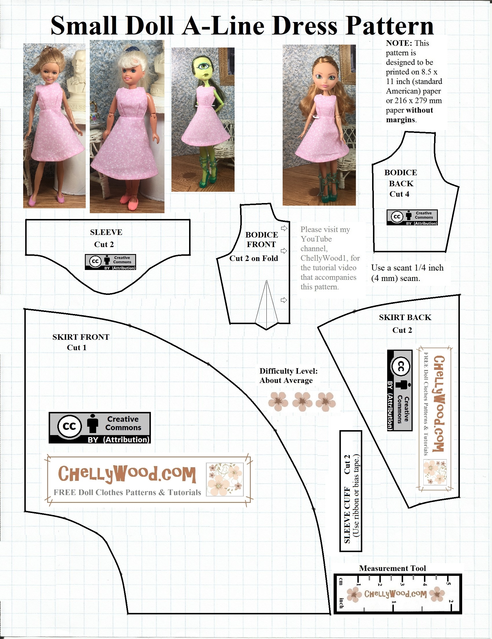 Clearance Easy Doll Dress Pattern Free Shipping FREE Printable Sewing Pattern For Small Dolls Free Doll Allplanttraining co uk