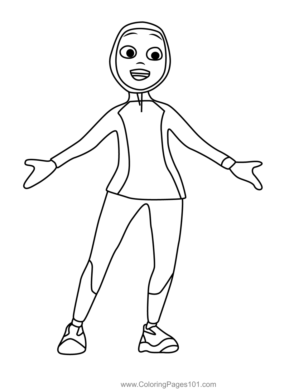 Coach Karima Rubble Crew Coloring Page For Kids Free Rubble Crew Printable Coloring Pages Online For Kids ColoringPages101 Coloring Pages For Kids